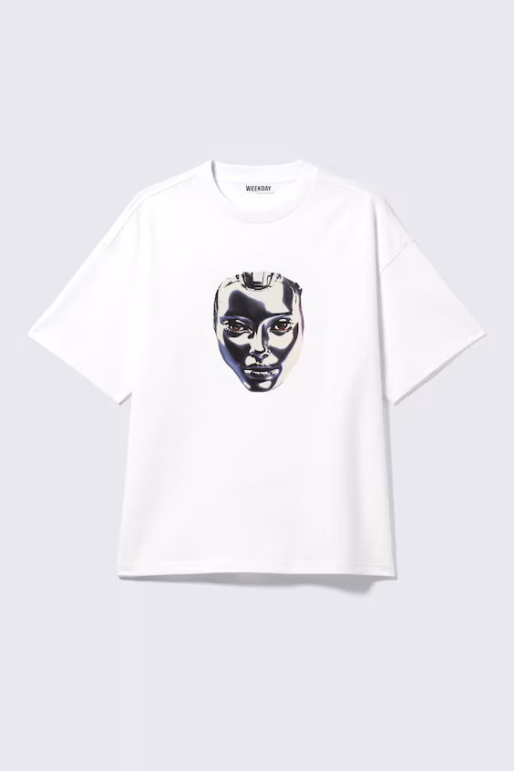 Футболка boxy с графическим принтом