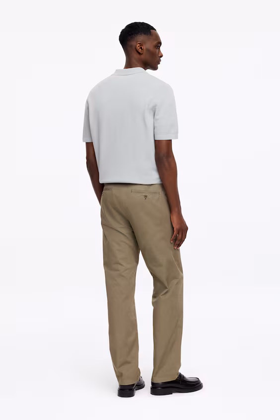 Хлопковые брюки прямого кроя