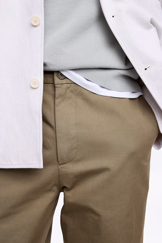 Хлопковые брюки прямого кроя