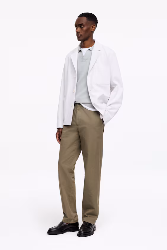 Хлопковые брюки прямого кроя