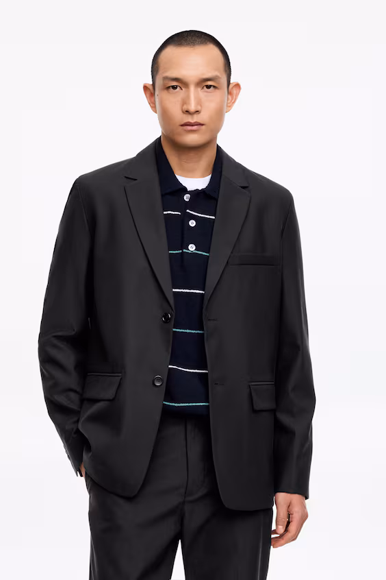 Пиджак из шерсти и хлопка