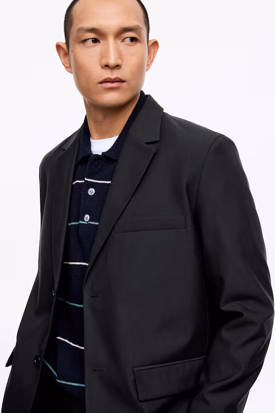 Пиджак из шерсти и хлопка