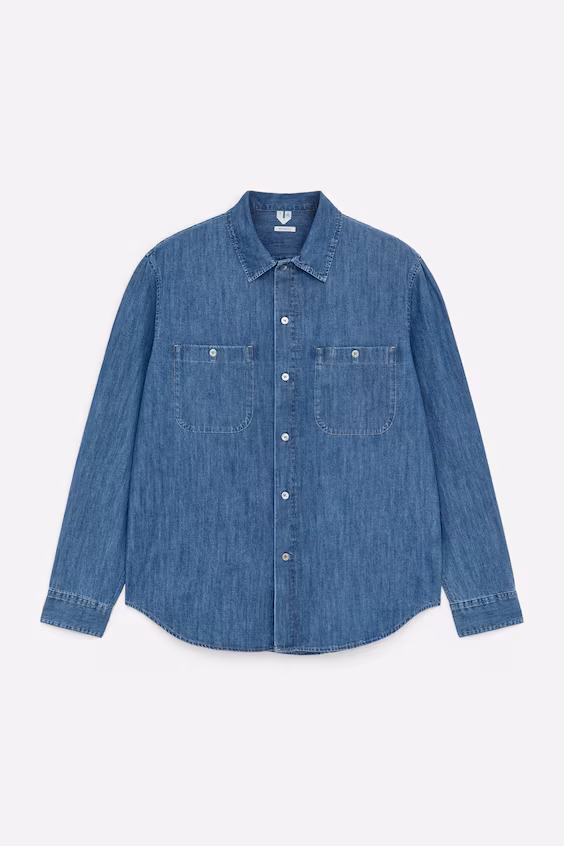 Кэжуал джинсовая рубашка