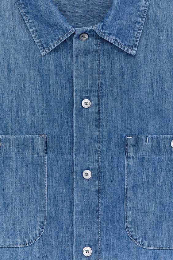 Кэжуал джинсовая рубашка