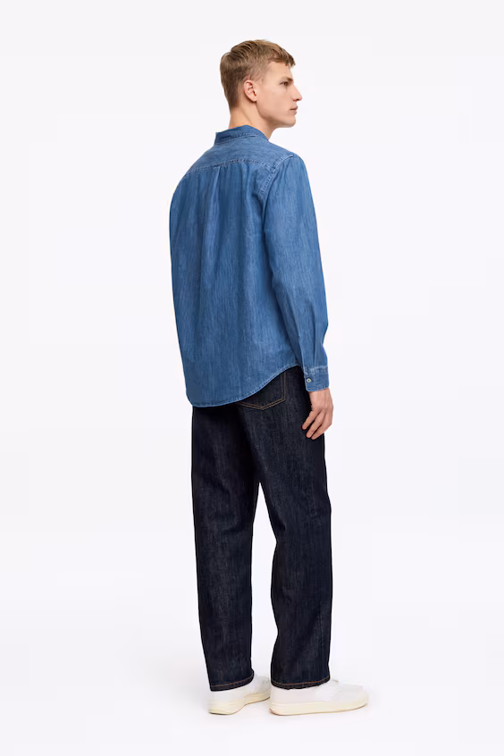 Кэжуал джинсовая рубашка