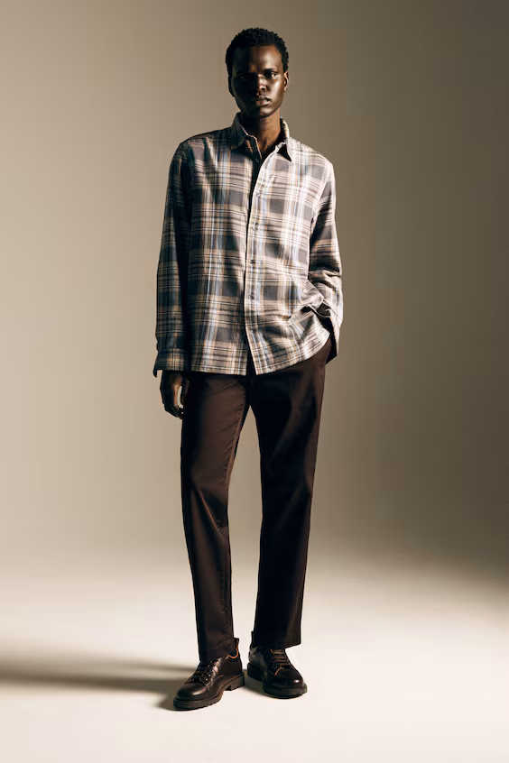 Штаны чино из хлопка с узким кроем и прямыми штанинами