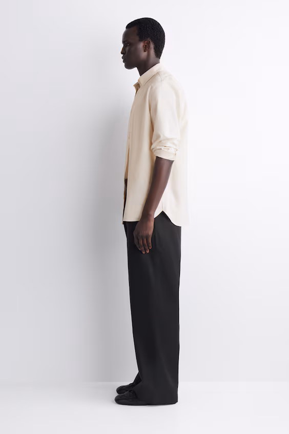 Брюки из хлопка с широкими штанинами