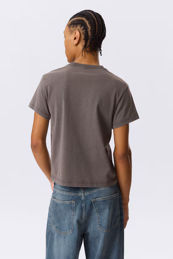 Футболка из усадочного хлопка с коротким рукавом h&m