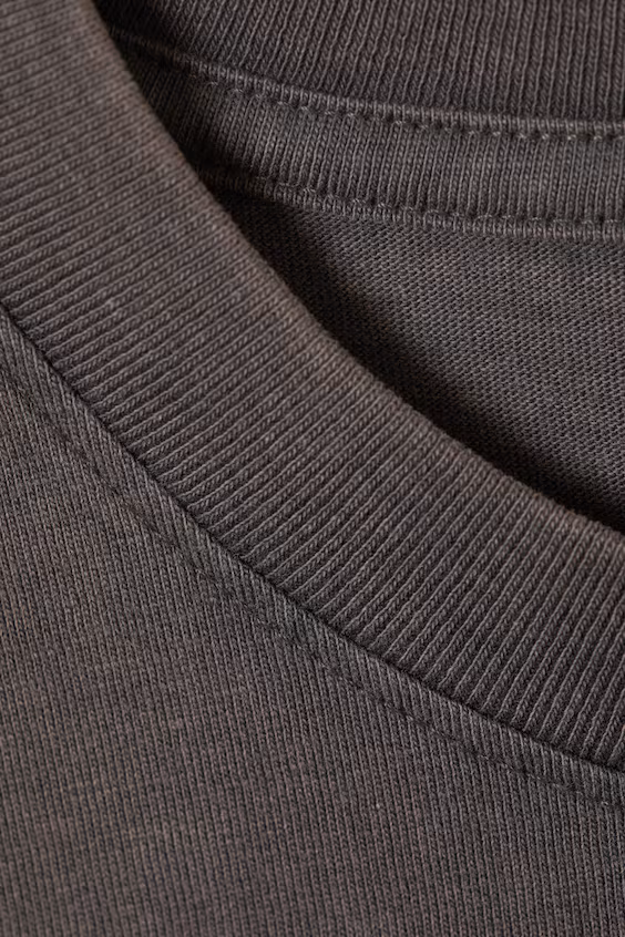 Футболка из усадочного хлопка с коротким рукавом h&m