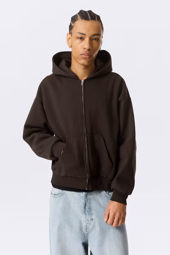 Толстовка с молнией и свободным кроем