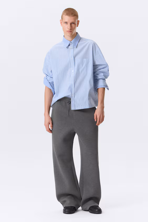 Широкие брюки-джоггеры из ткани скуба