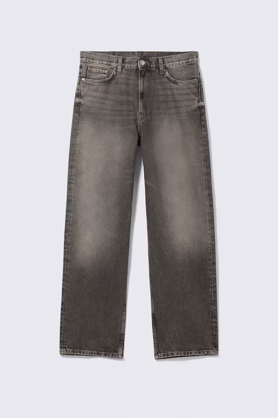 Джинсы унисекс galaxy с средней посадкой и прямыми широкими штанинами