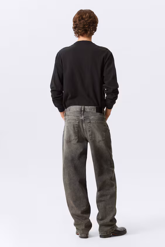 Джинсы унисекс galaxy с средней посадкой и прямыми широкими штанинами