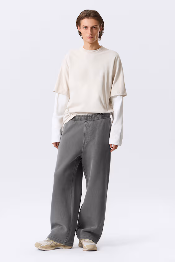 Широкие хлопковые брюки с тяжелым плетением