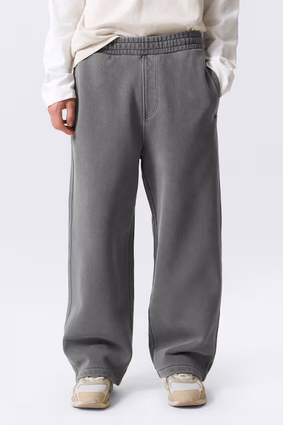 Широкие хлопковые брюки с тяжелым плетением