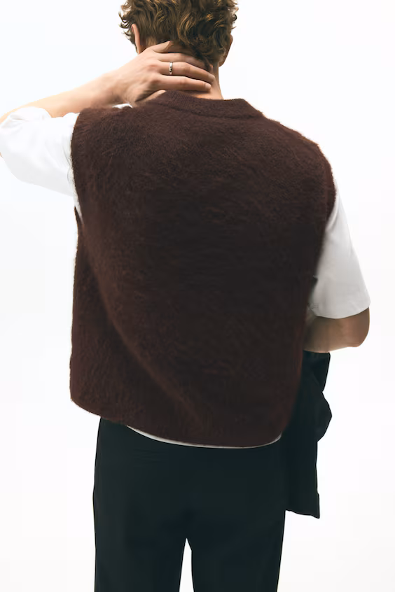 Кардиган из мягкого ворсистого трикотажа loose fit