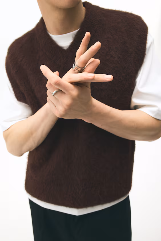 Кардиган из мягкого ворсистого трикотажа loose fit