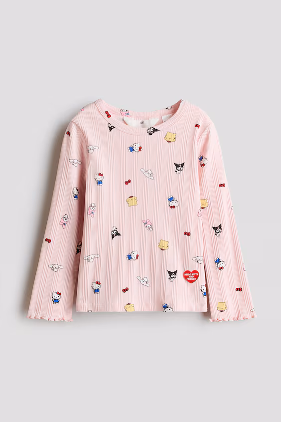 Свитер с принтом из рифленого джерси