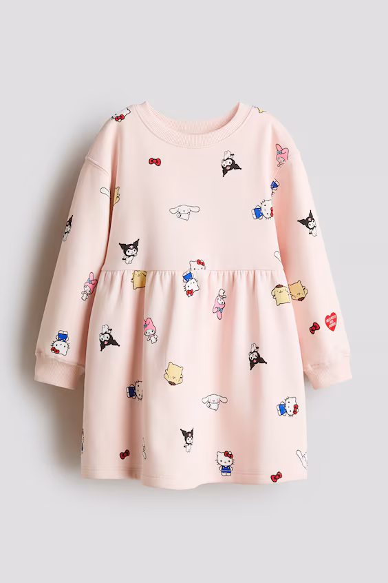 Платье-свитшот с узором