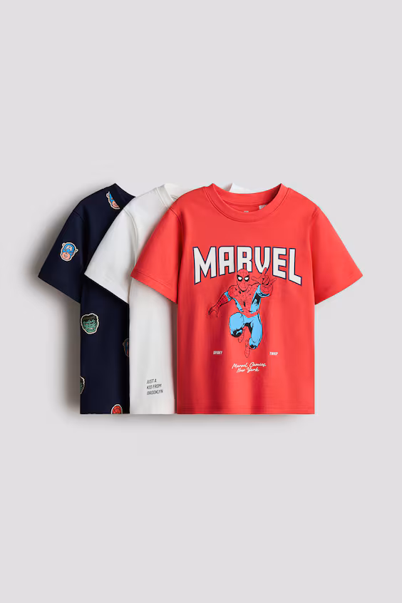 Набор 3 футболок с принтами