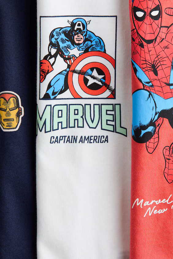 Набор 3 футболок с принтами