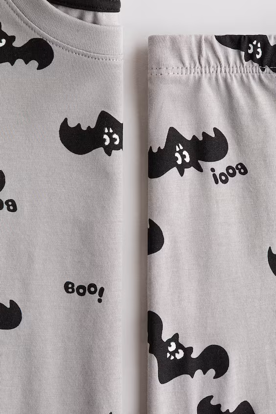 Пижама из хлопка с принтом