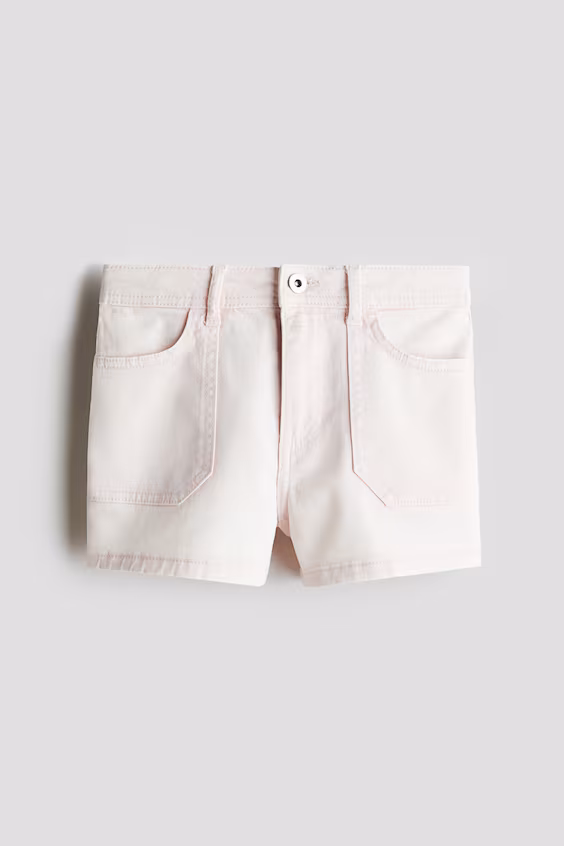 Шорты из хлопкового саржевого полотна