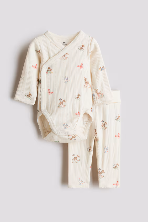 Набор 2 предмета из принтованного хлопка