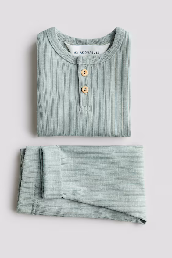 Комплект из 2 предметов в рубчик из джерси