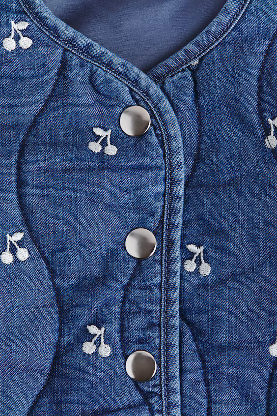 Утепленное джинсовое пальто h&m