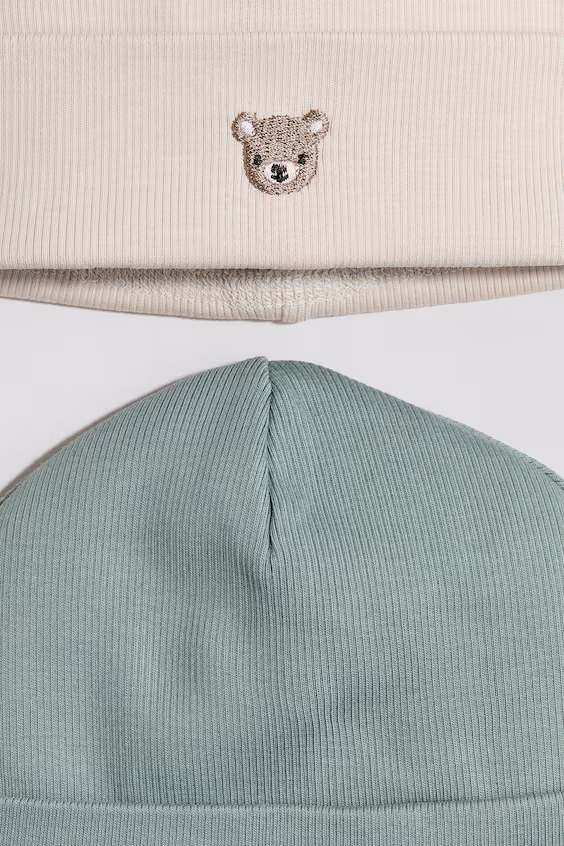 Набор из 2 шапок из хлопка