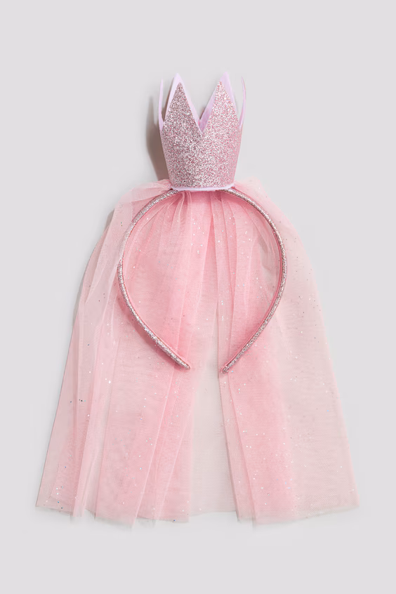 Блестящая ободок с фатой