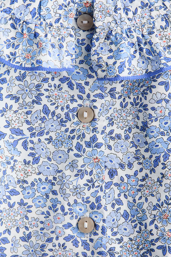 Блуза с принтом из хлопка