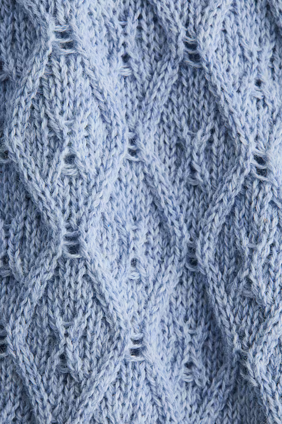 Пуловер из ажурного хлопка