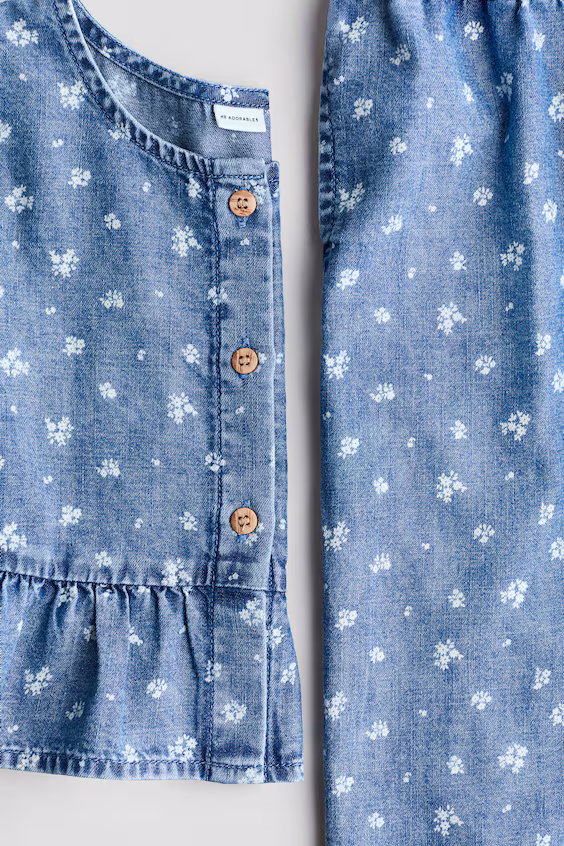 Двухштучный комплект в графическом дениме