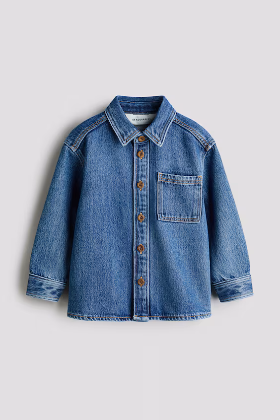 Рубашка-полупальто джинсовая