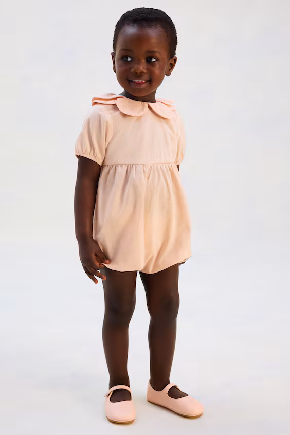 Фофо из хлопка с воротником на лепестках