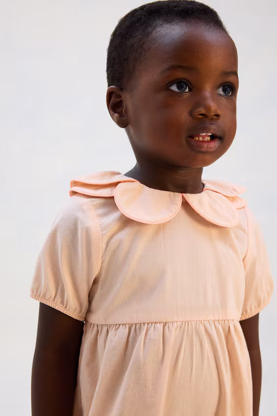 Фофо из хлопка с воротником на лепестках