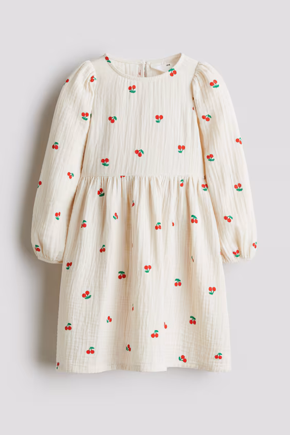 Платье из хлопковой муселина