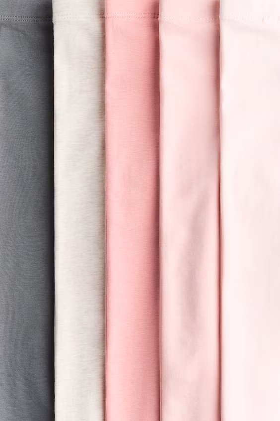 Набор из 5 леггинсов из джерси