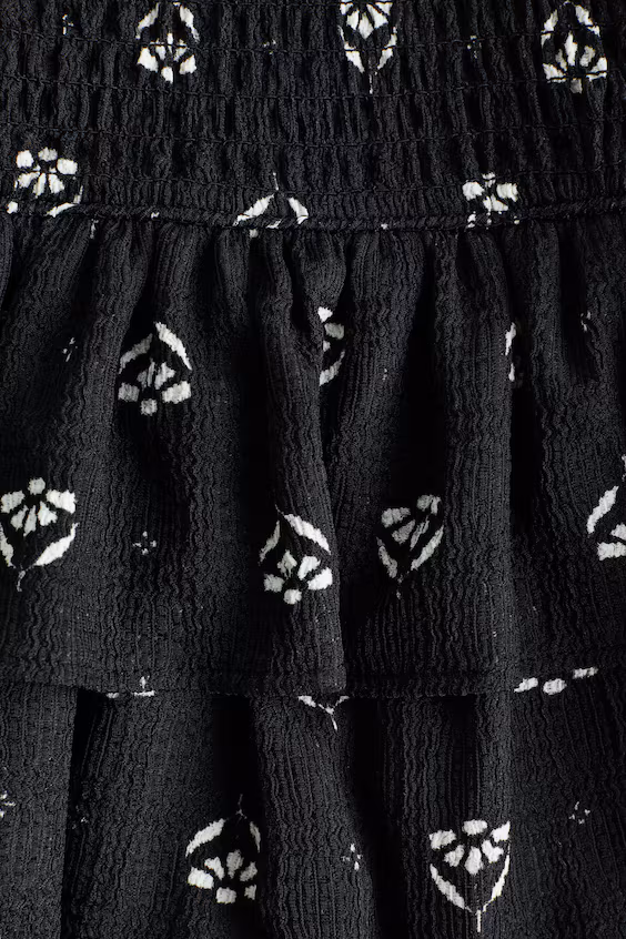 Юбка силуэта с оборками из морщеного джерси