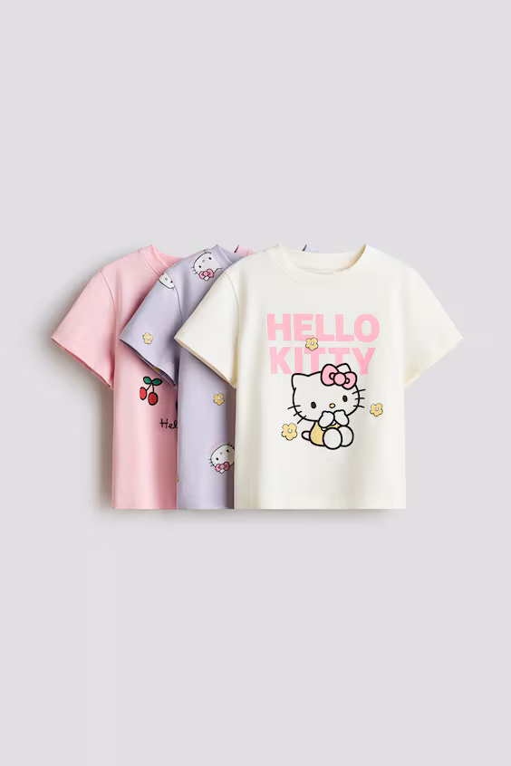 Набор из 3 топов с принтом из джерси