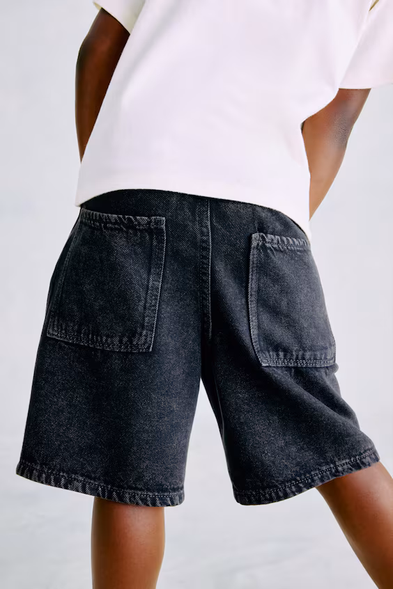 Джинсовые шорты до колена