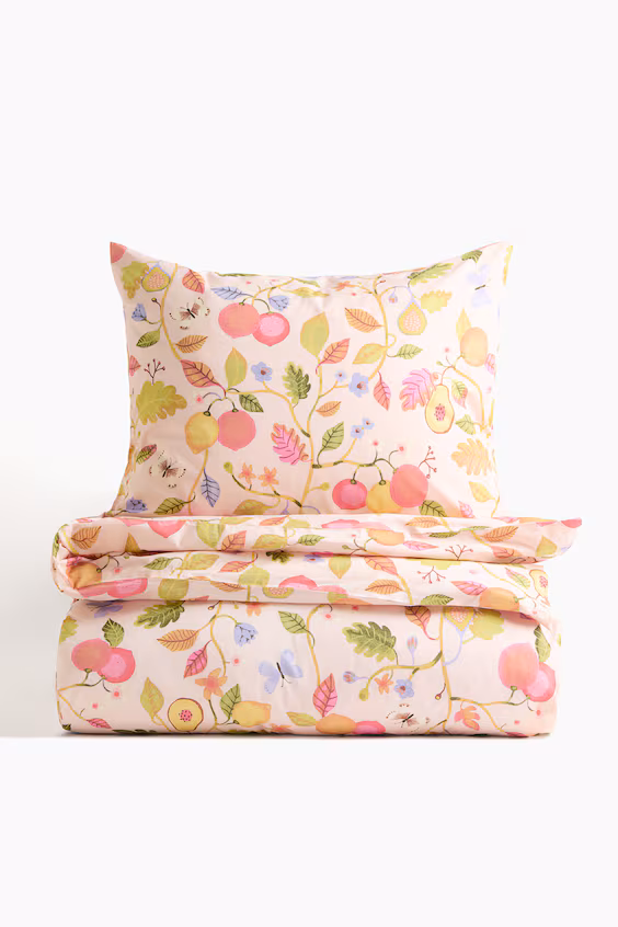 Комплект одеяла из хлопковой ткани с принтом