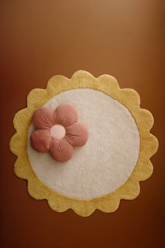 Коврик в форме цветка из хлопка