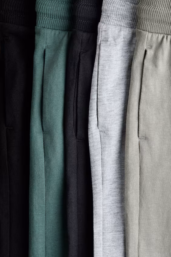 Набор из 5 брюк-джоггеров из хлопкового джерси