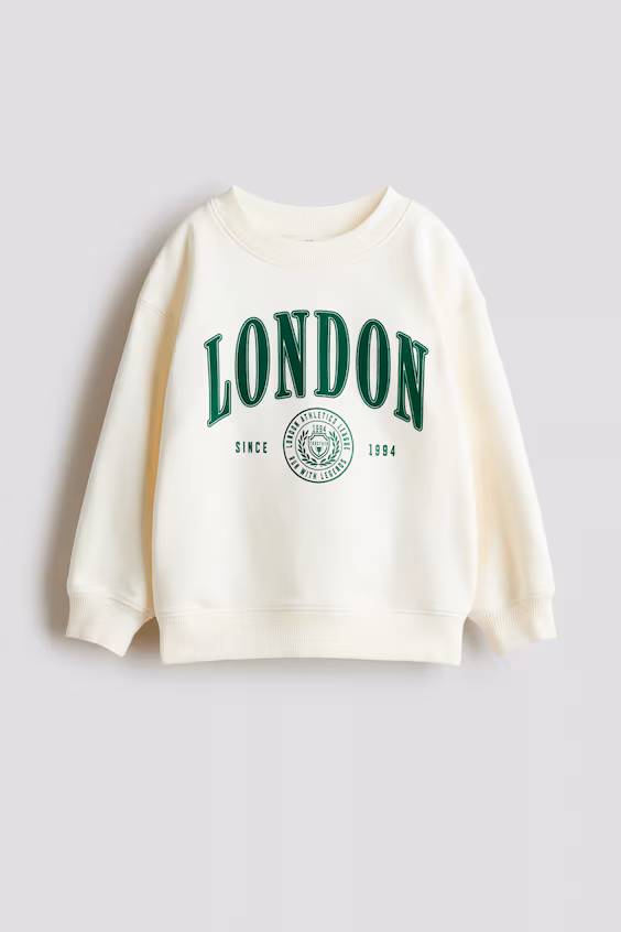 Толстовка с принтом и круглым вырезом