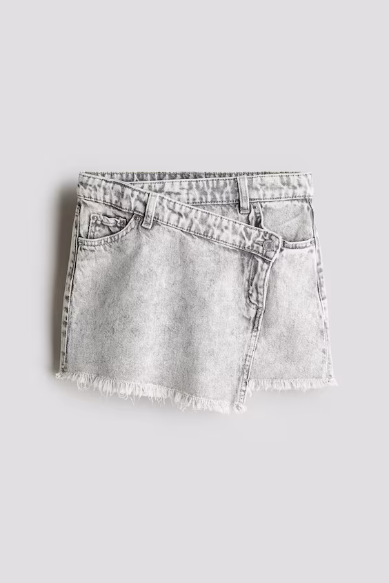 Джинсовая юбка с завязкой