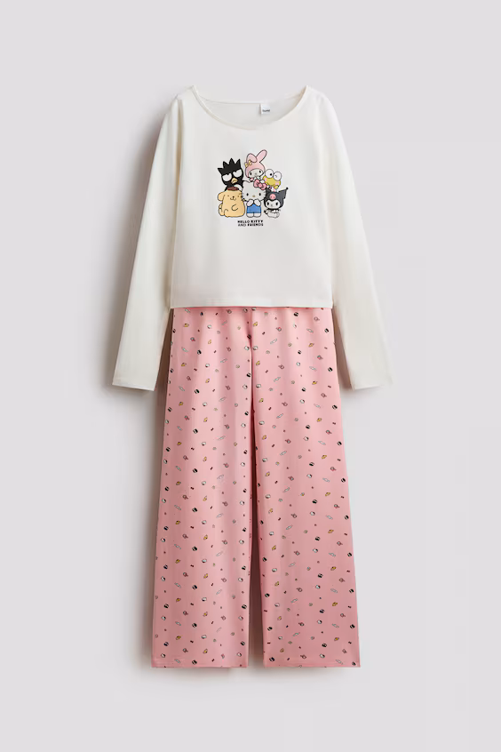 Пижама из джерси с принтом