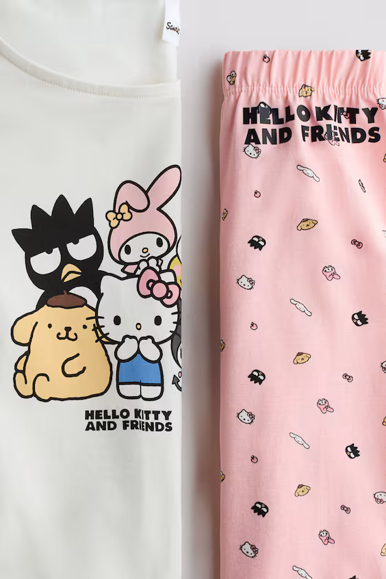 Пижама из джерси с принтом